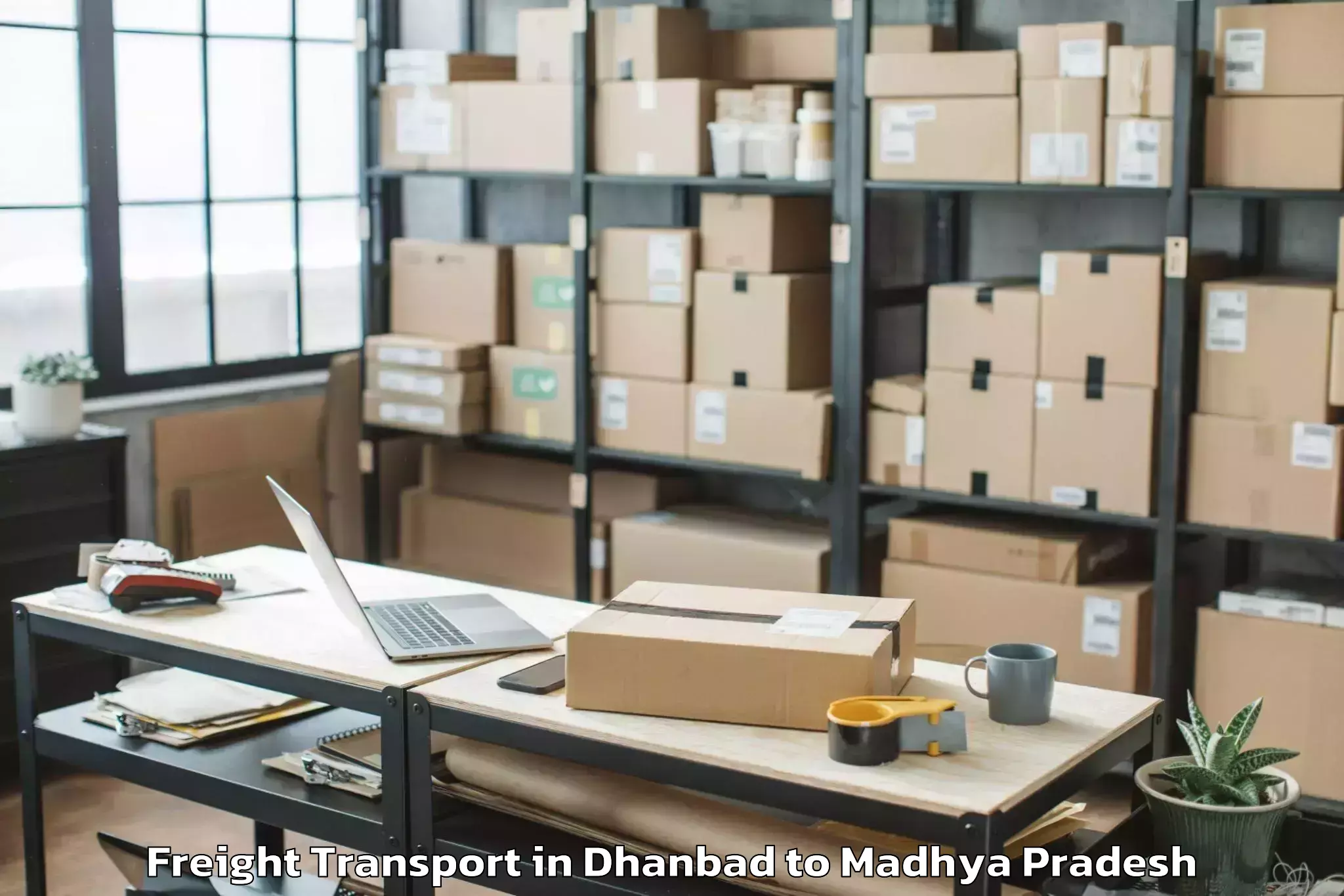 Book Your Dhanbad to Gandhwani Freight Transport Today